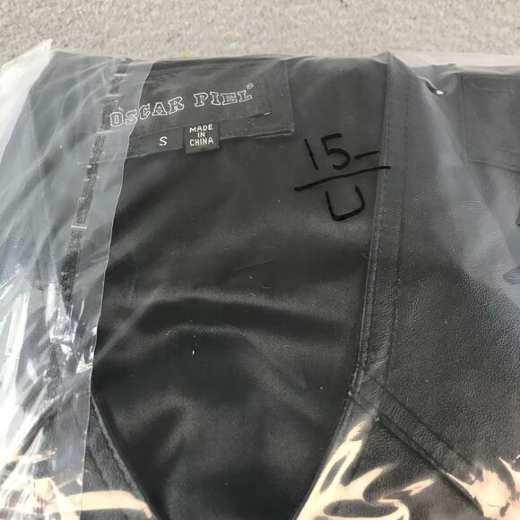 Vintage Leather Motorcycle Vest Mens Eagle USA Flag Patch Logo Small - Picture 10 of 10